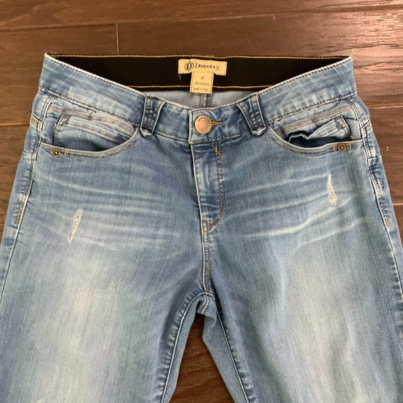 Gently Worn Distressed Democracy "Ab" Solution Skinny Jeans - Picture 4 of 15